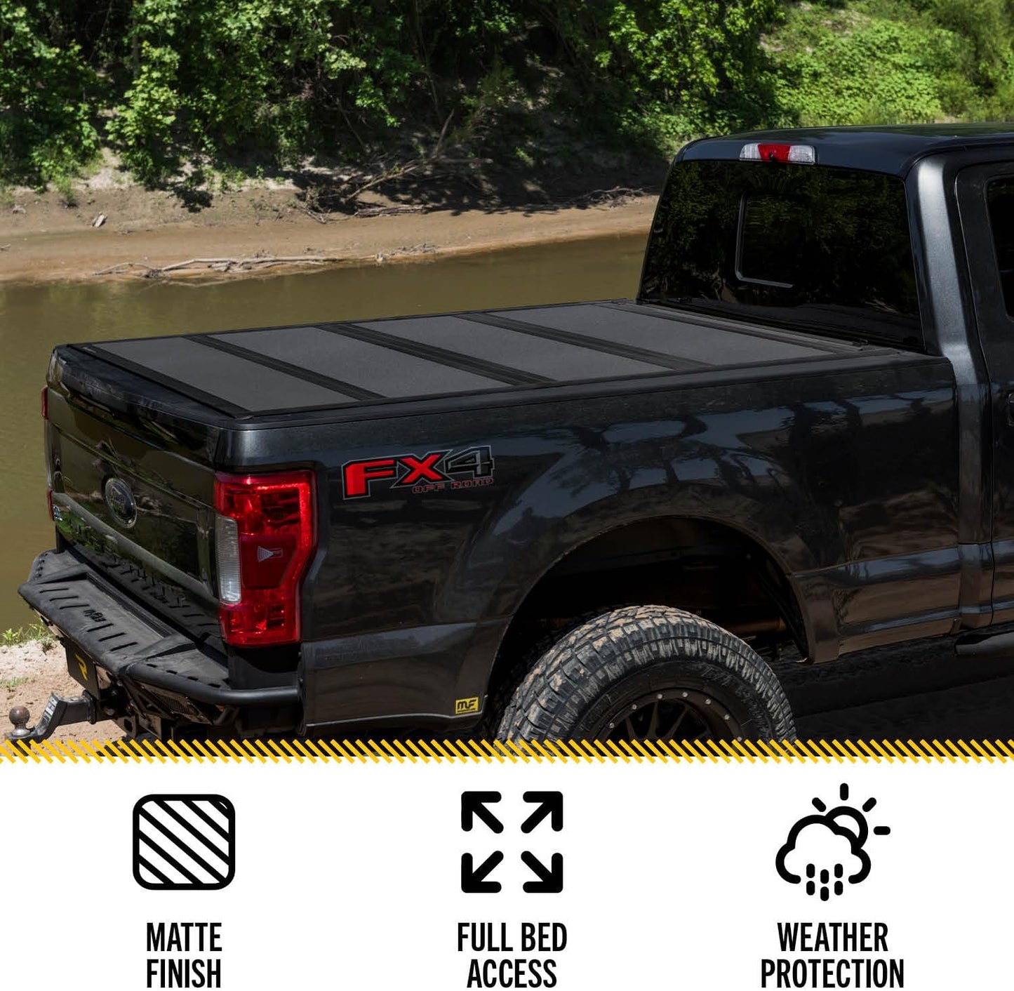 flip MX4 Hard Folding Truck Bed Tonneau Cover | 448329 | Fits 2015 - 2020 Ford F-150 5' 7" Bed (67.1"), Premium Matte Finish