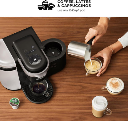 K-Cafe K-Duo Single Serve Coffee, Latte and Cappuccino Maker, 32 K-Cup Pods, Dark Charcoal