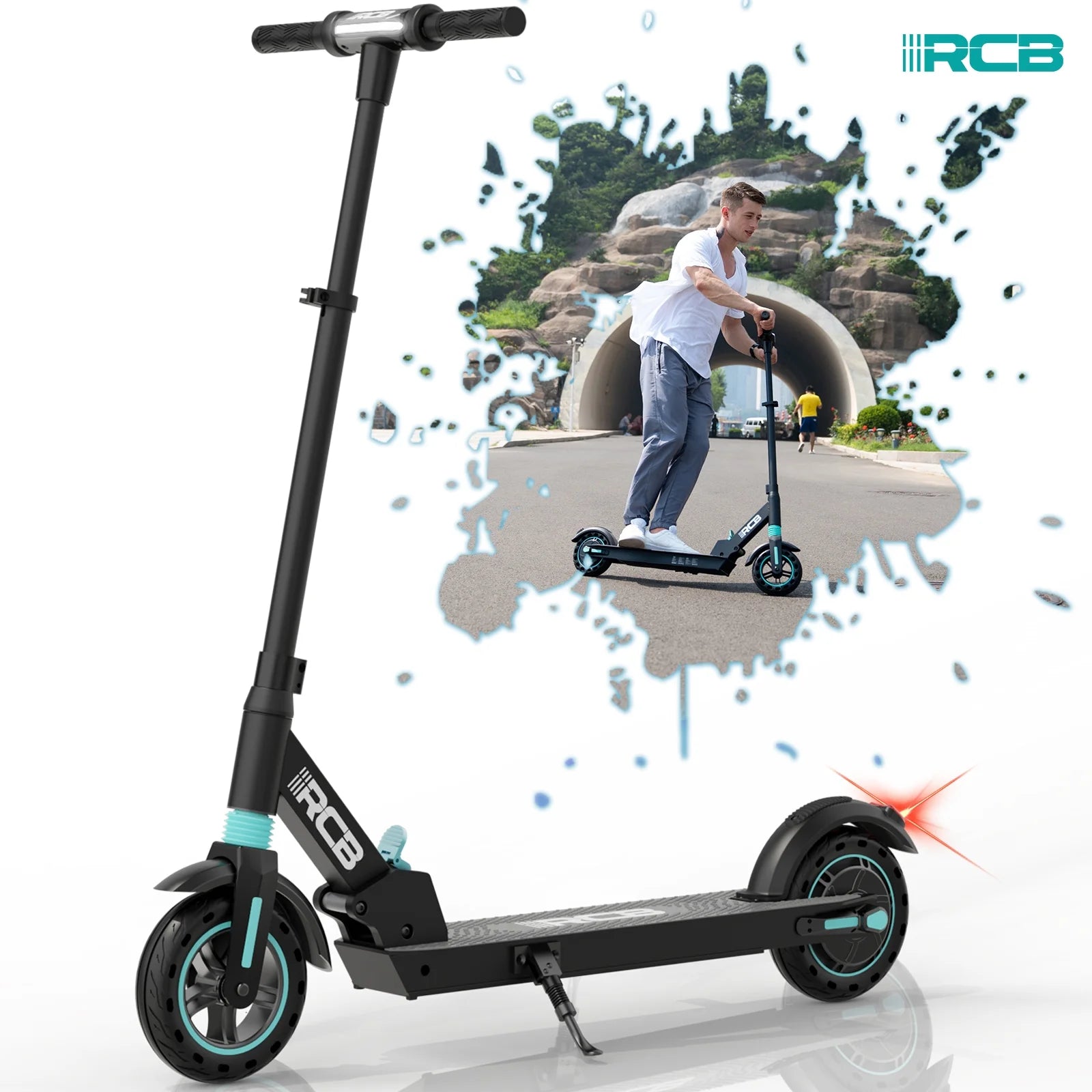 Electric Scooter R13 - 350W Motor,15Mph Top Speed, 8" Tires, Portable Folding Commuting Electric Scooter Adults & Teens