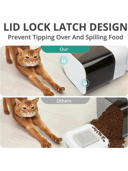 Cat Feeder W/App 4L Dog Food Dispenser Programmable Pet Feeder