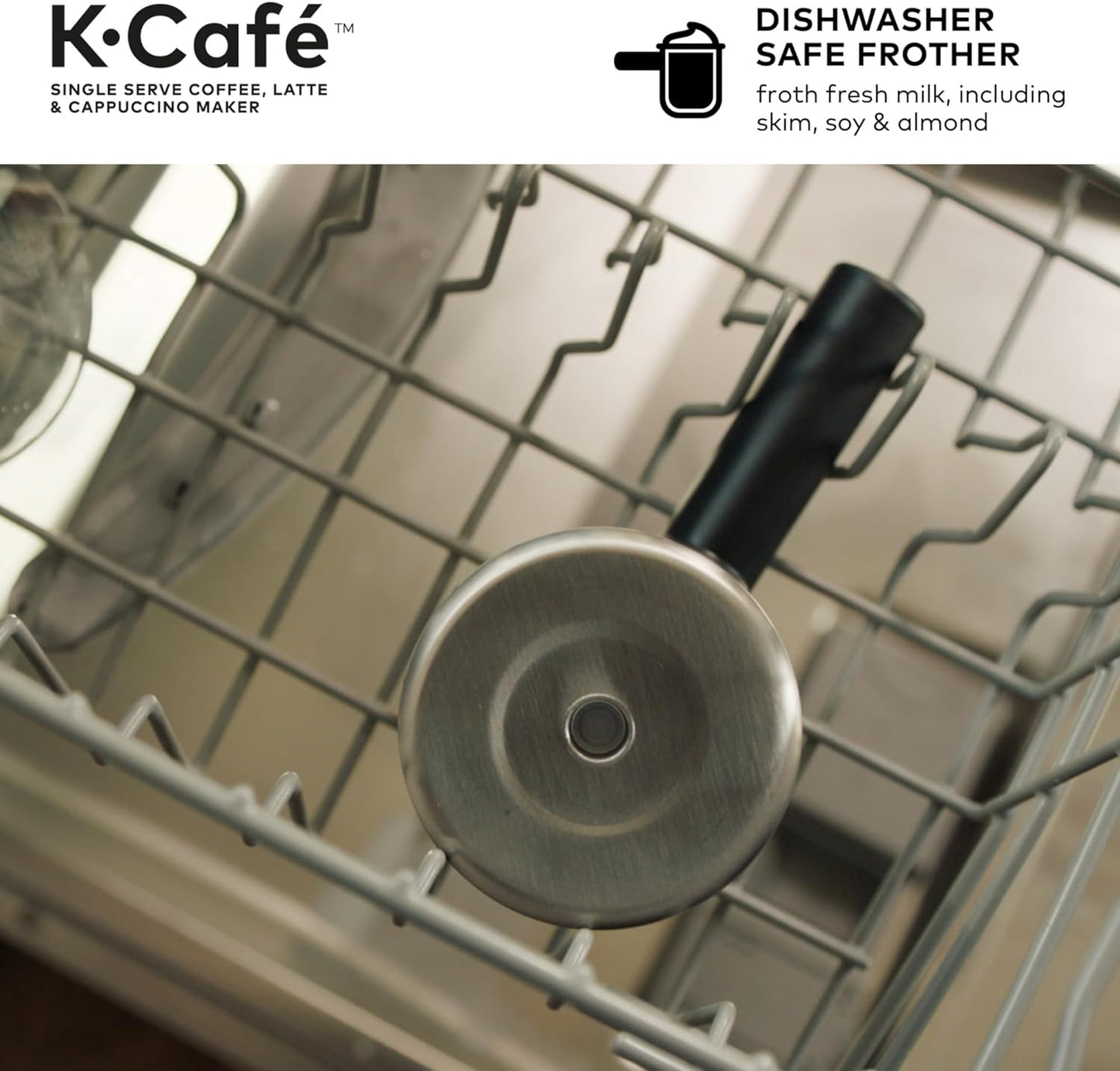 K-Cafe K-Duo Single Serve Coffee, Latte and Cappuccino Maker, 32 K-Cup Pods, Dark Charcoal