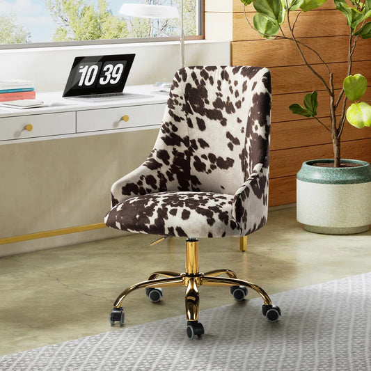 Landynn Swivel Task Chair with Animal Print Design