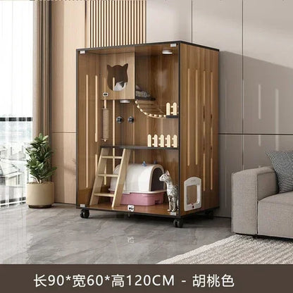 Villa Cage Home Indoort House C Cabinet Cat House Super Large Free Space Luxury Cat Nest