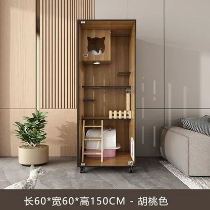 Villa Cage Home Indoort House C Cabinet Cat House Super Large Free Space Luxury Cat Nest