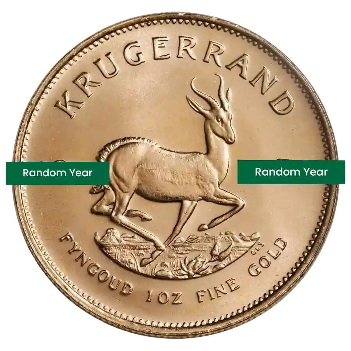 1 Oz Gold Krugerrand Coin BU - Random Year