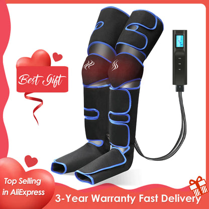 360° Foot Air Pressure Leg Massager Promotes Blood Circulation, Body Massager, Muscle Relaxation, Lymphatic Drainage Device 2023