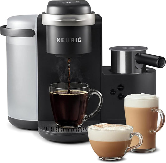 K-Cafe K-Duo Single Serve Coffee, Latte and Cappuccino Maker, 32 K-Cup Pods, Dark Charcoal