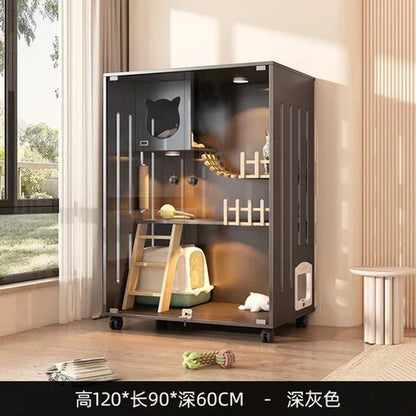 Villa Cage Home Indoort House C Cabinet Cat House Super Large Free Space Luxury Cat Nest