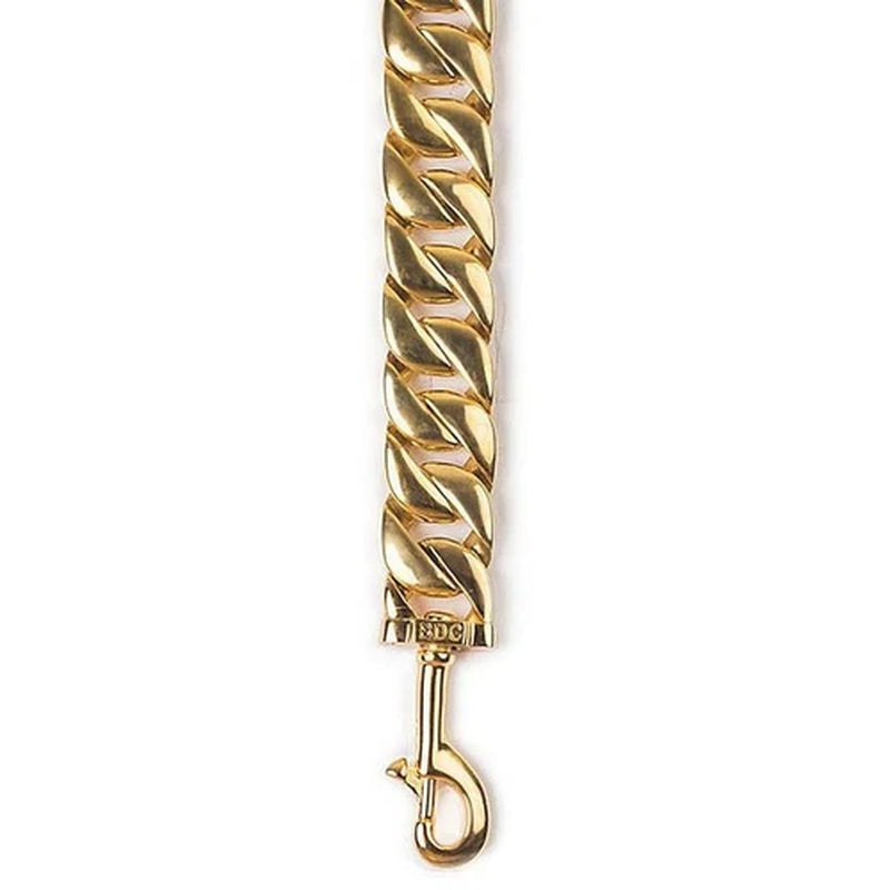 14K Gold-Plated Cuban Link Dog Leash by Big Dog Chains