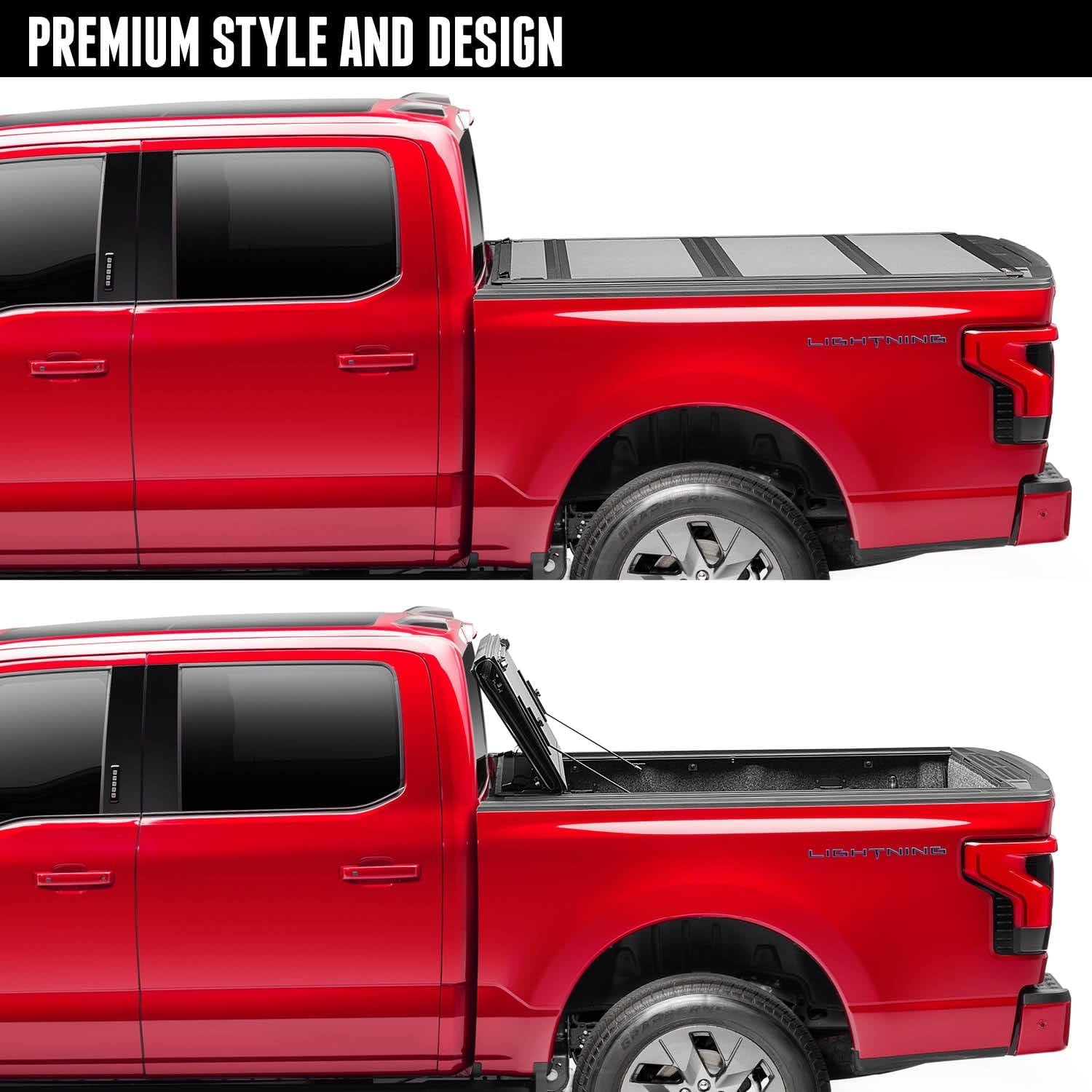 flip MX4 Hard Folding Truck Bed Tonneau Cover | 448329 | Fits 2015 - 2020 Ford F-150 5' 7" Bed (67.1"), Premium Matte Finish